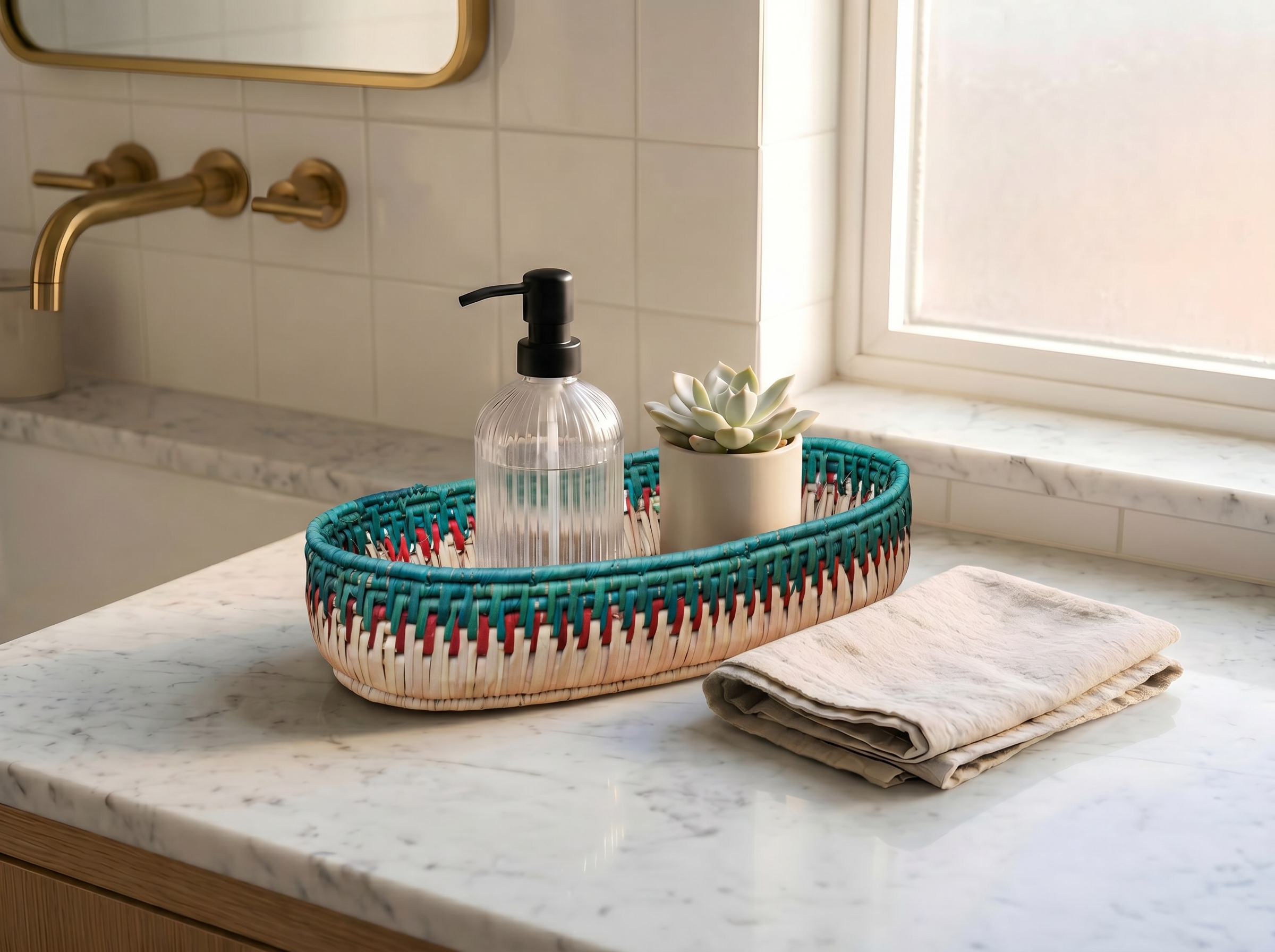 Turquoise Sky Tortilla Basket