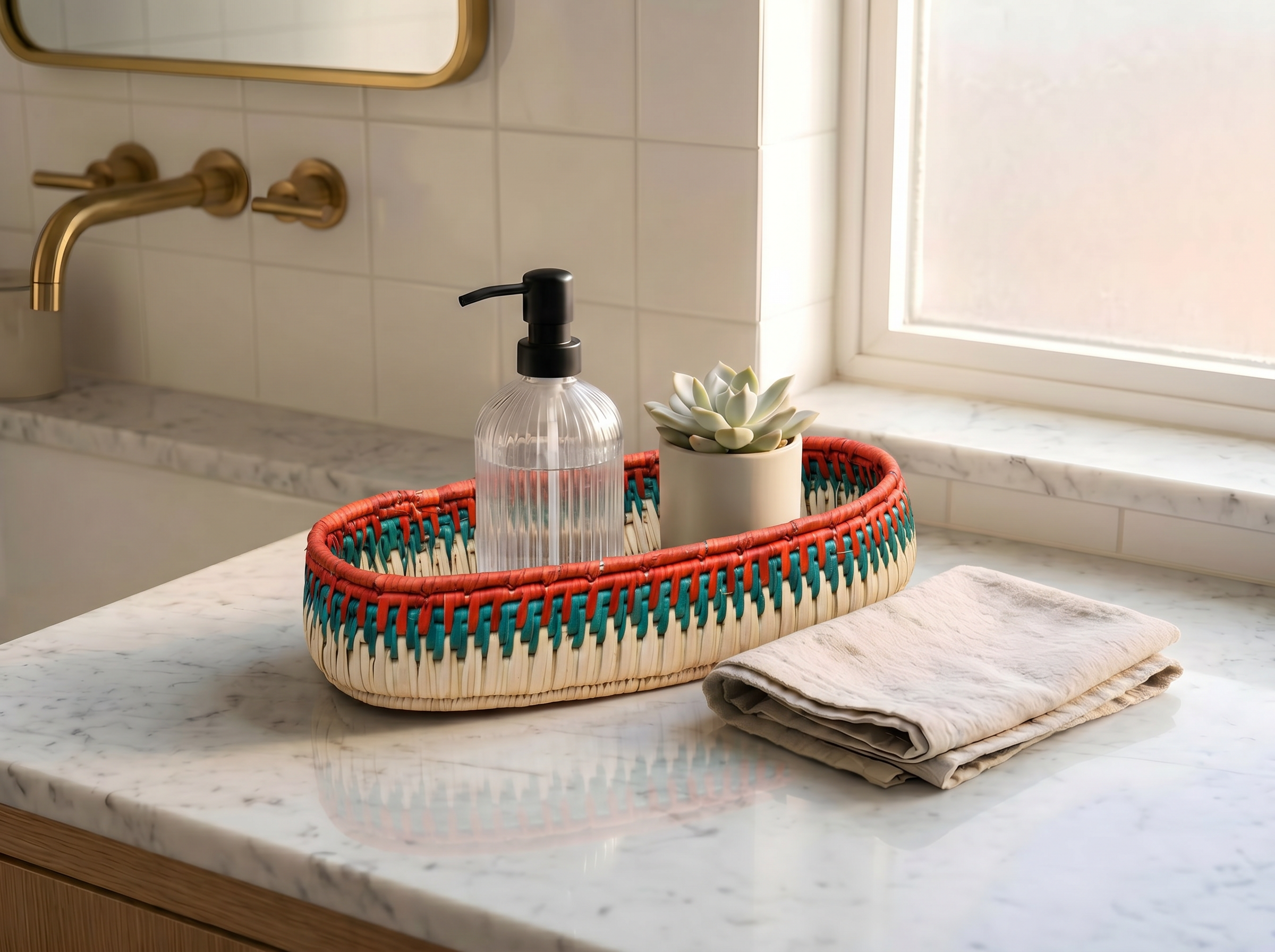 Chimayó Stripe Tortilla Basket