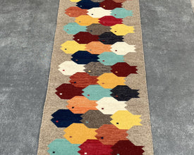 Rainbow Flatweave Runner Rug – 2.5x10 ft