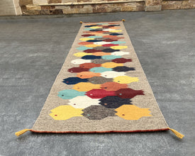 Rainbow Flatweave Runner Rug – 2.5x10 ft