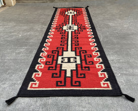 Red Mesa Flatweave Runner Rug – 2.5x10 ft