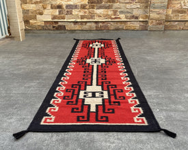 Red Mesa Flatweave Runner Rug – 2.5x10 ft