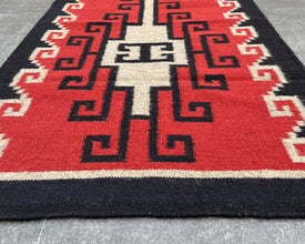 Red Mesa Flatweave Runner Rug – 2.5x10 ft