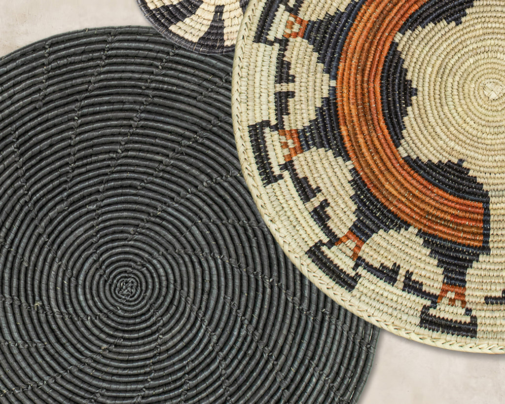 Set of 5 Handwoven wall baskets SET-58-5 N