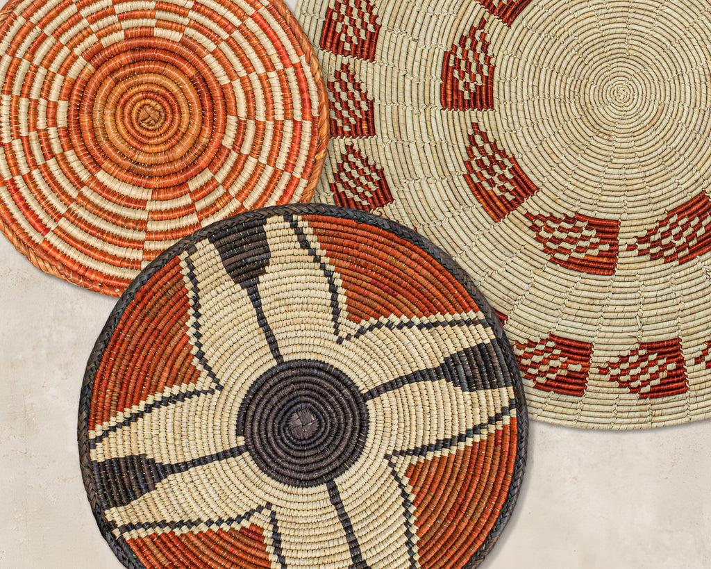 Set of 5 Handwoven wall baskets SET-60-5 N