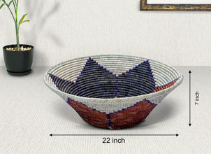 Segmented Desert Star Bowl Basket 22-Inch