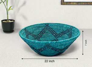 Turquoise Mesa Bowl Basket 22-Inch