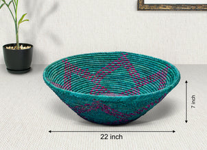 Green Pyramids Bowl Basket 22-Inch