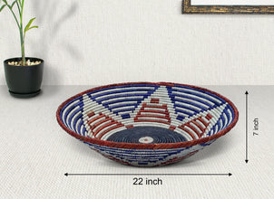 Night Star Navajo Inspired Bowl Basket 22-Inch