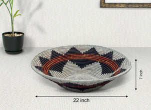 Authentic Navajo Inspired Bowl Basket 22-Inch