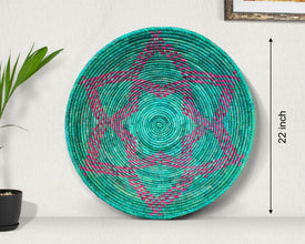 Green Pyramids Bowl Basket 22-Inch