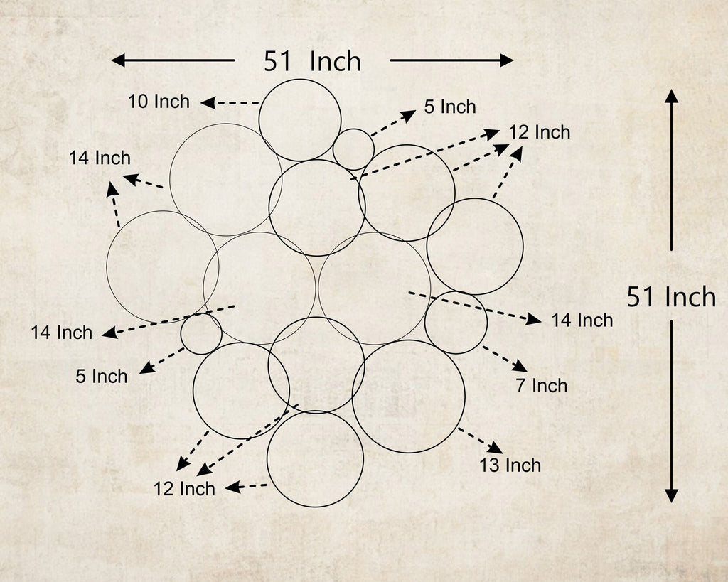 Set of 15 Handwoven wall baskets SET-126-15 N