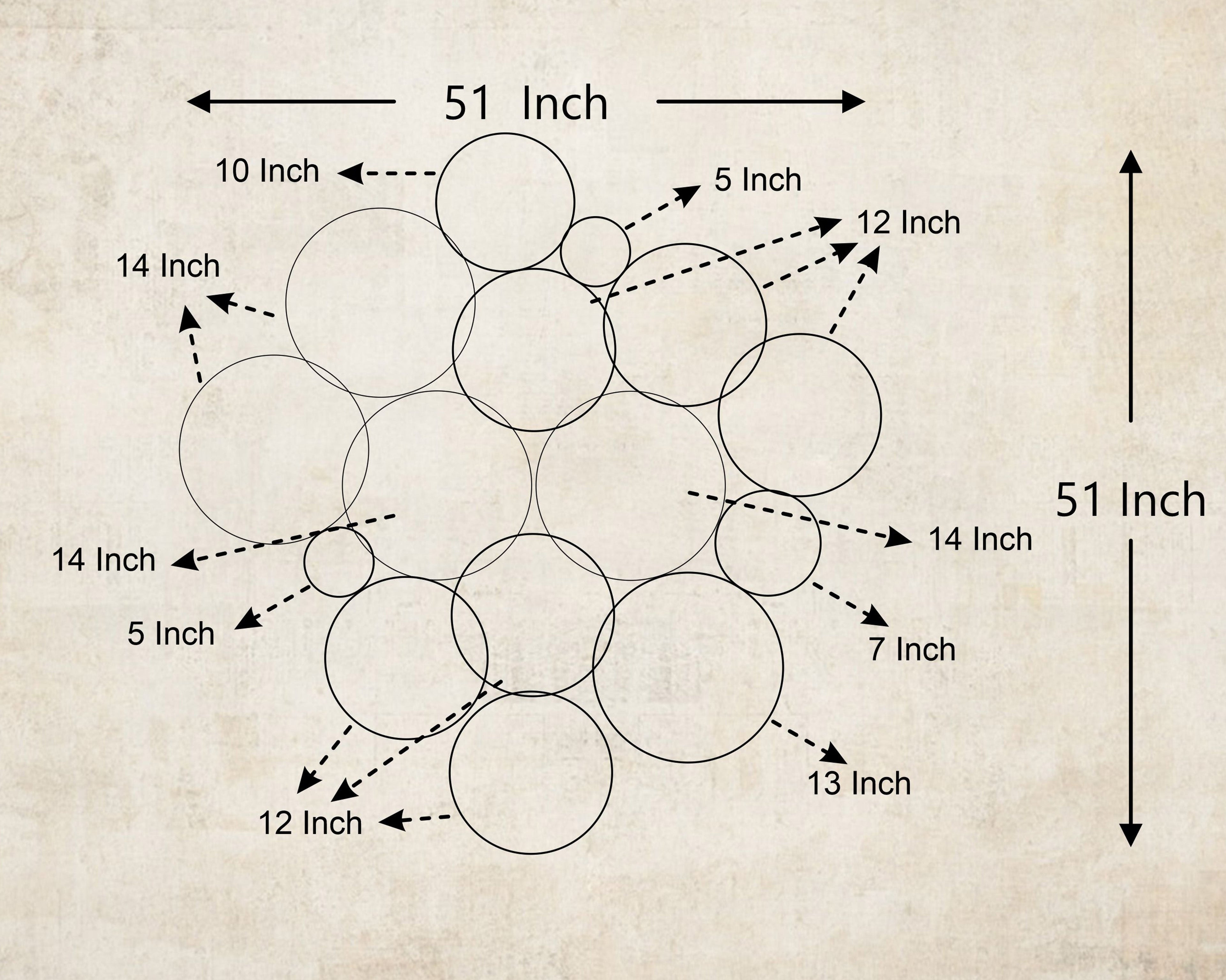 Set of 15 Handwoven wall baskets SET-126-15 N