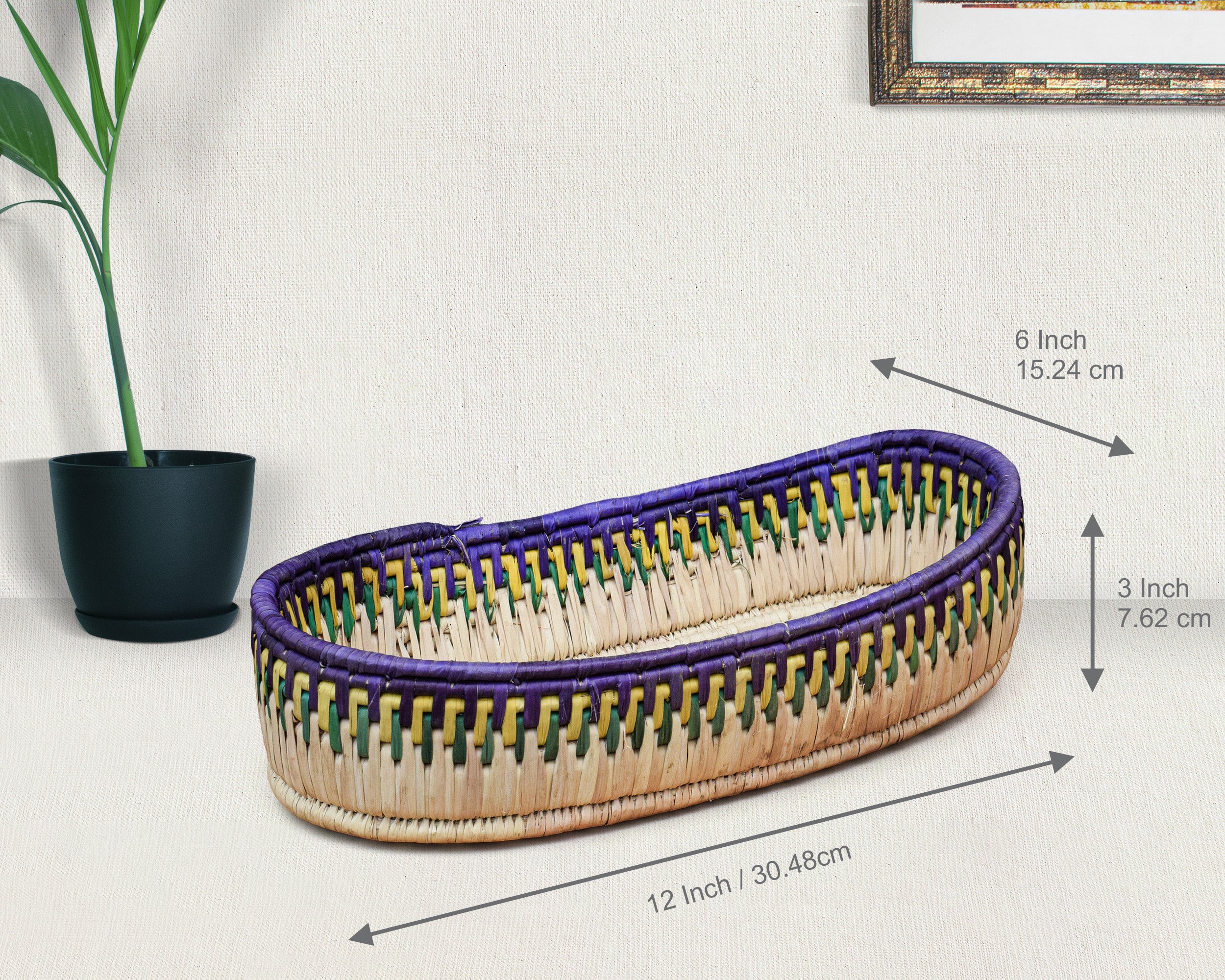 Lillac Handwoven Oval Tortilla Basket