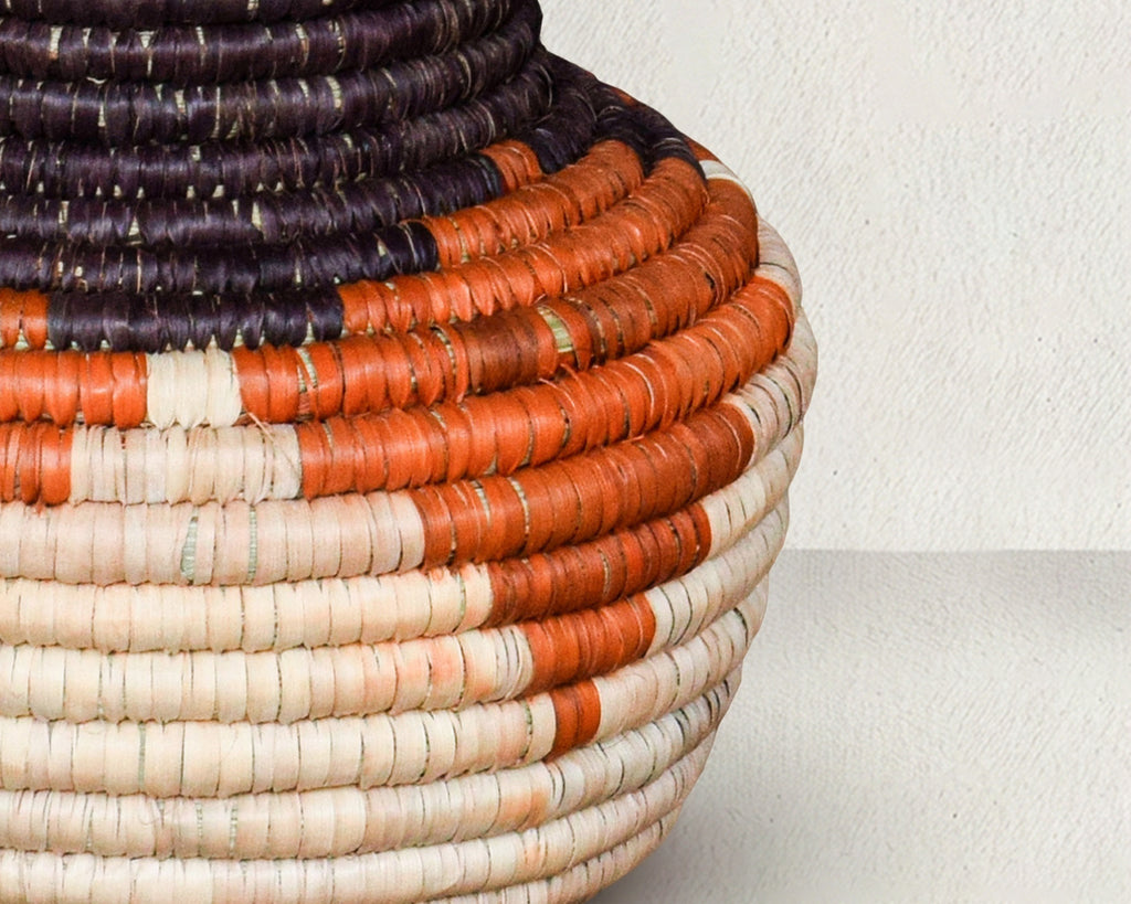 Cube Motif Coiled Vase