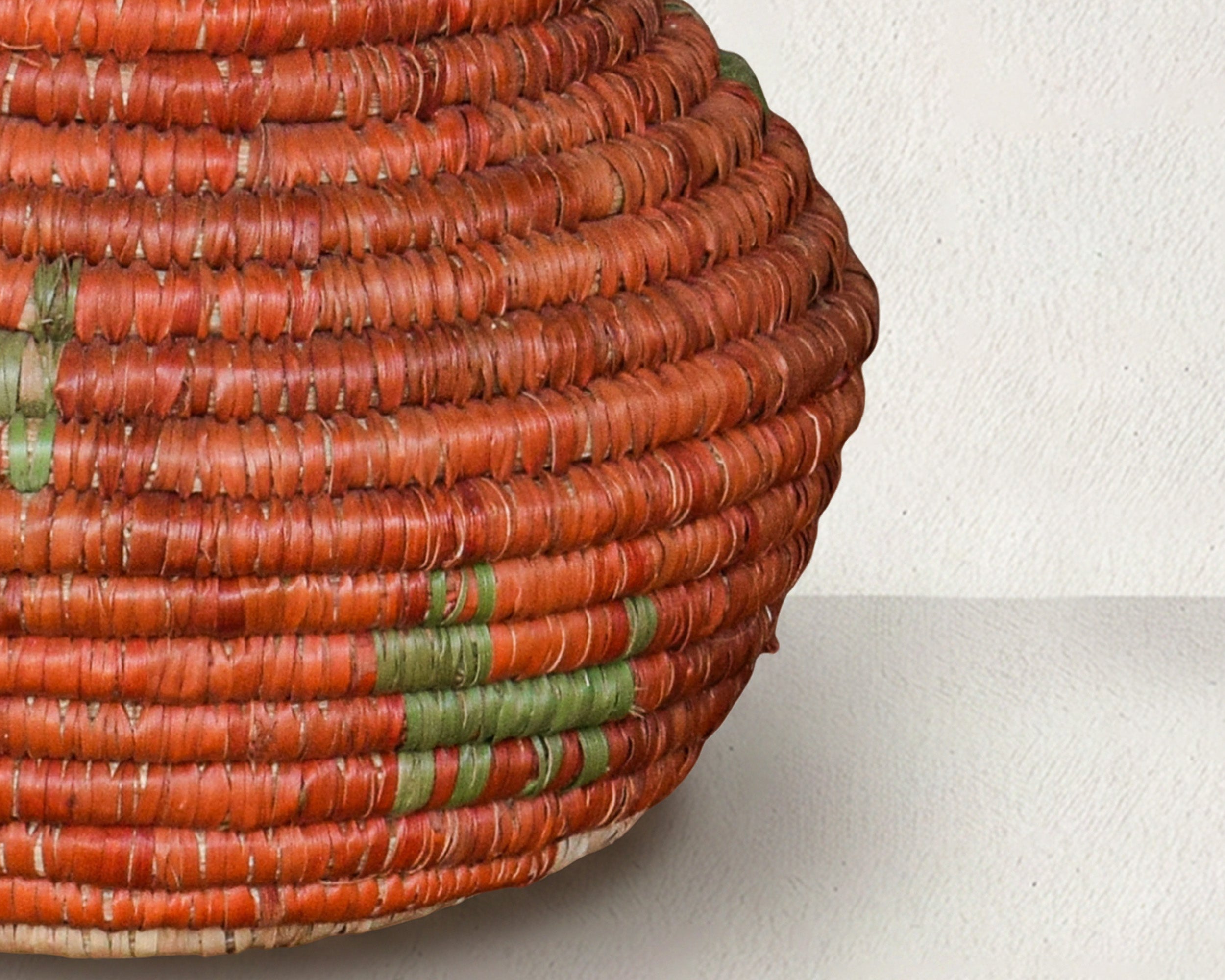Red Coral Small Coiled Vase Potter