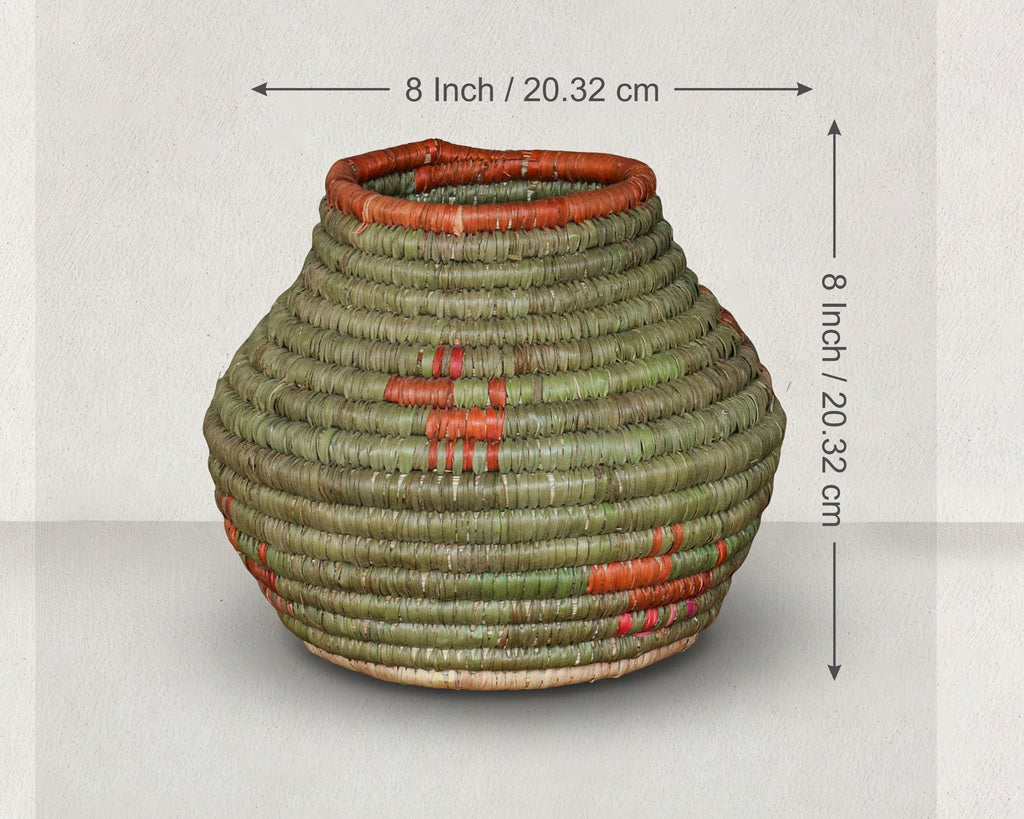 Green Emerald Small Coiled Vase Potter