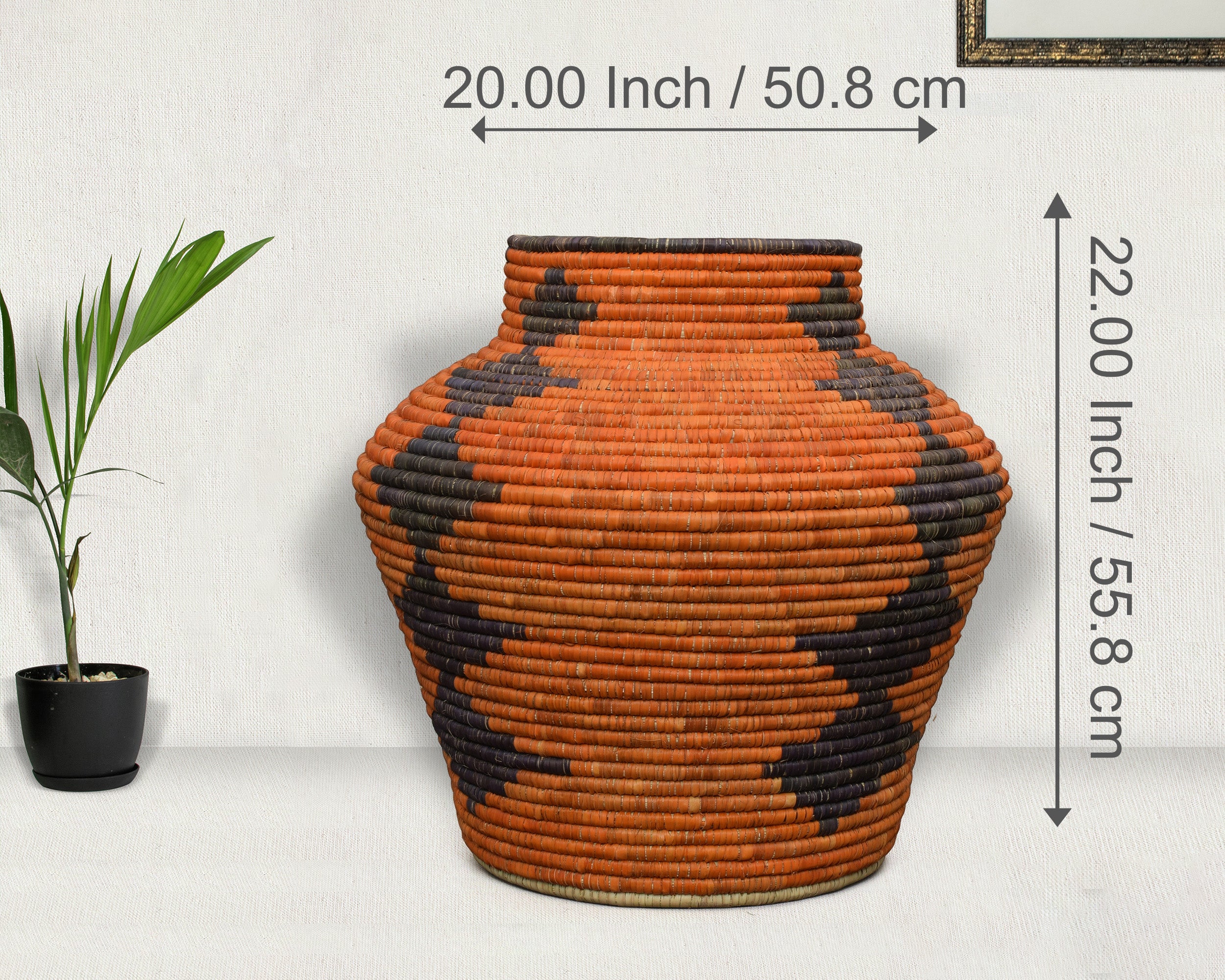 Charcoal Diamonds Potter Basket