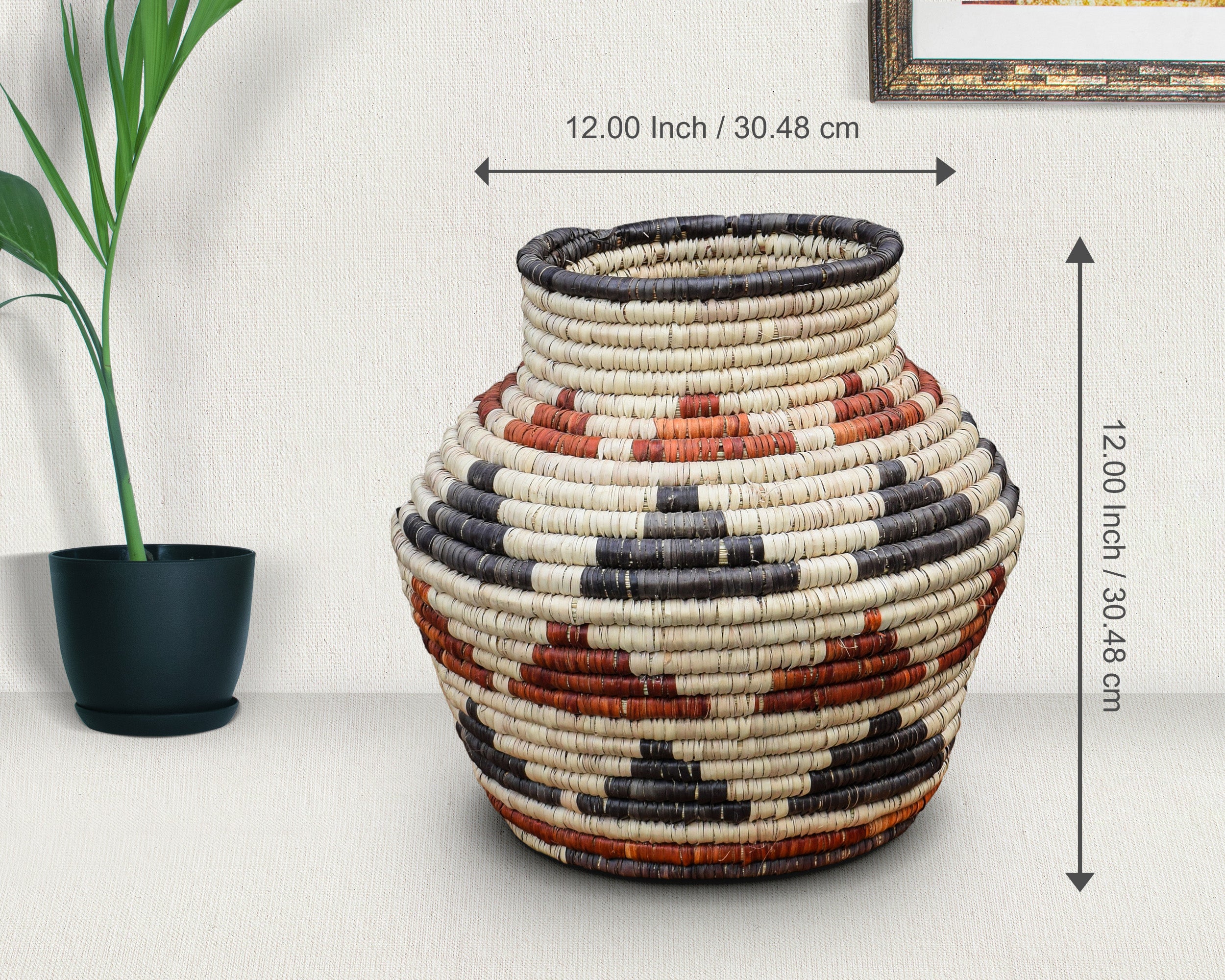 Zoned Diamond Potter Vase