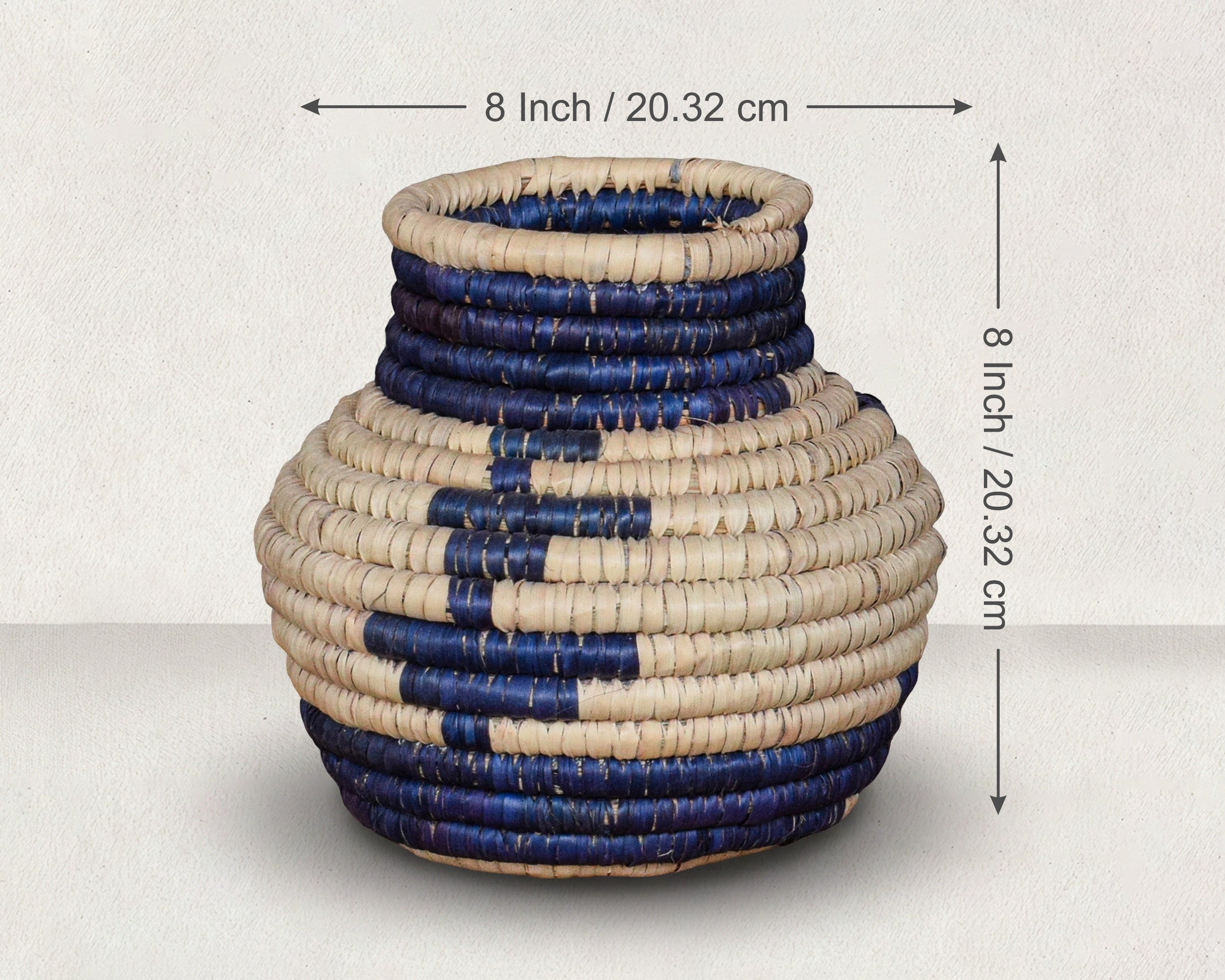 Navy Stairs Small Coiled Vase Potter