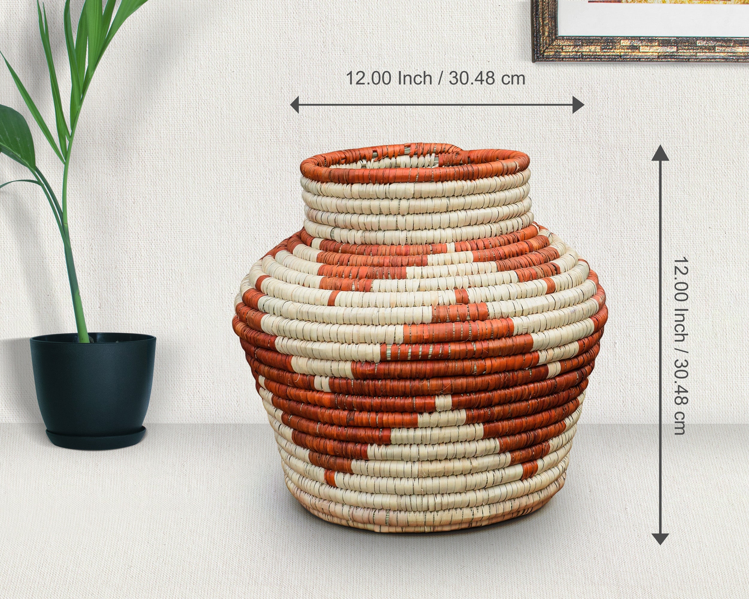 Terracotta Waves Potter Basket