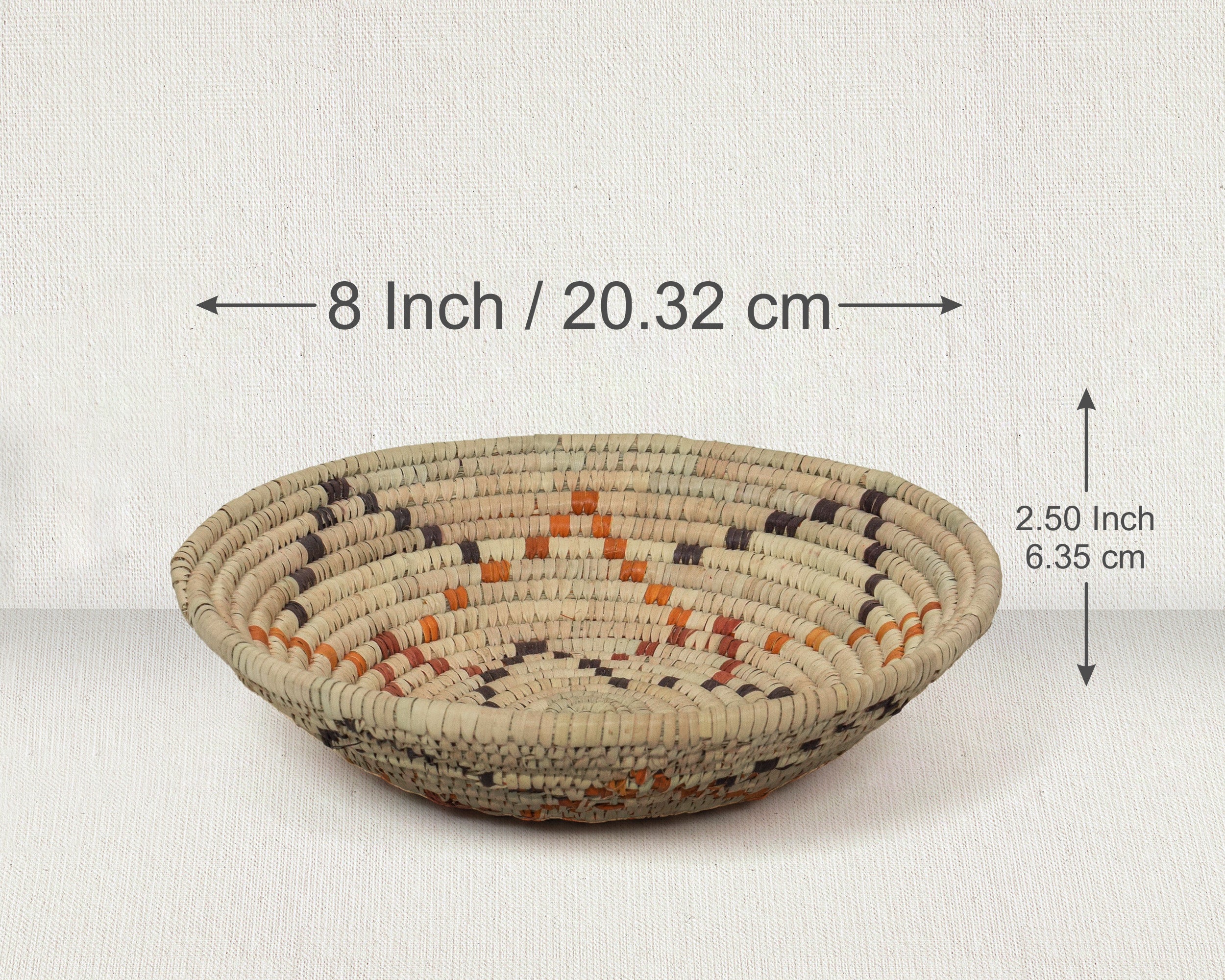 Rainbow Beige Bowl Basket