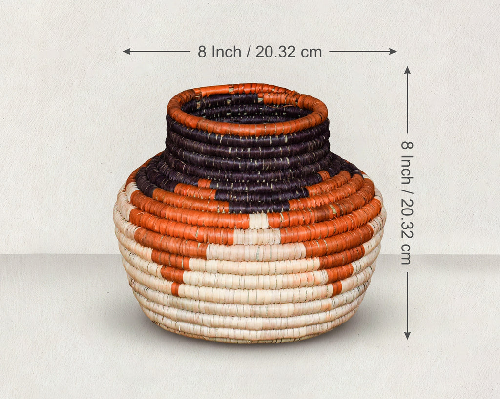 Cube Motif Coiled Vase
