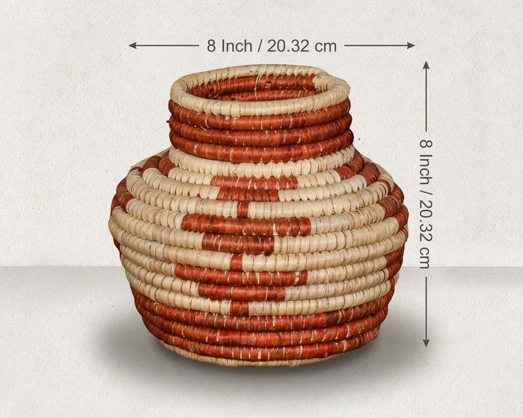 Brown Steps Coiled Vase