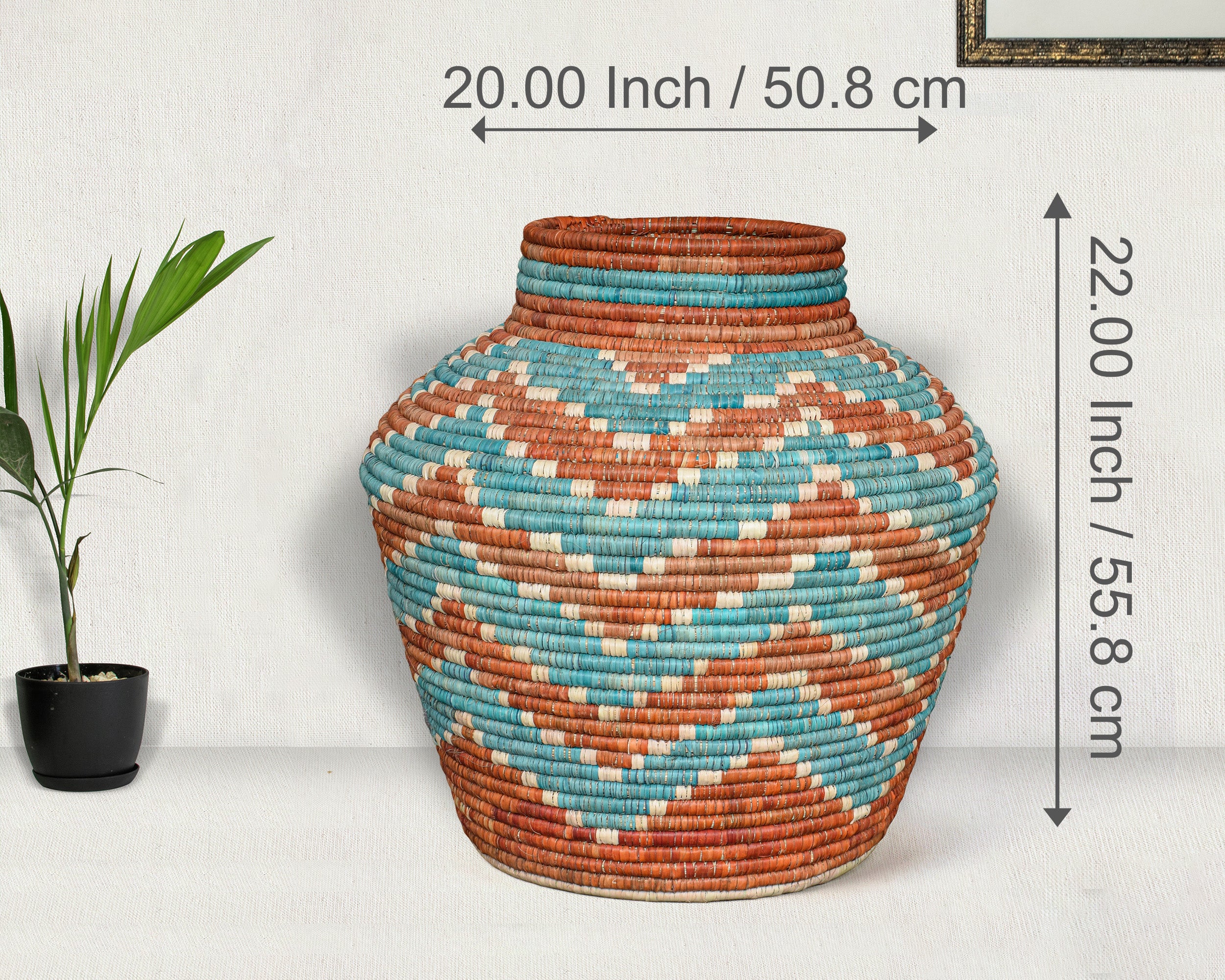 Turquoise Terracotta Potter Vase