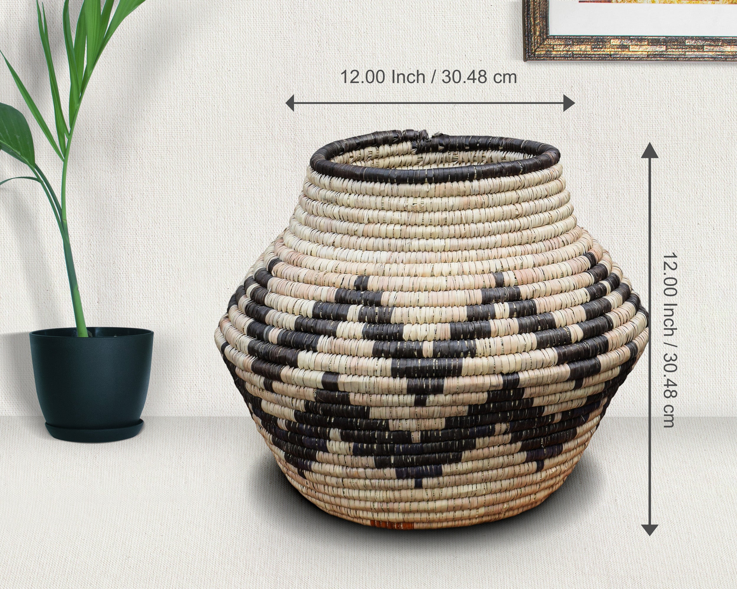 Diamond Frame Japandi Potter Vase
