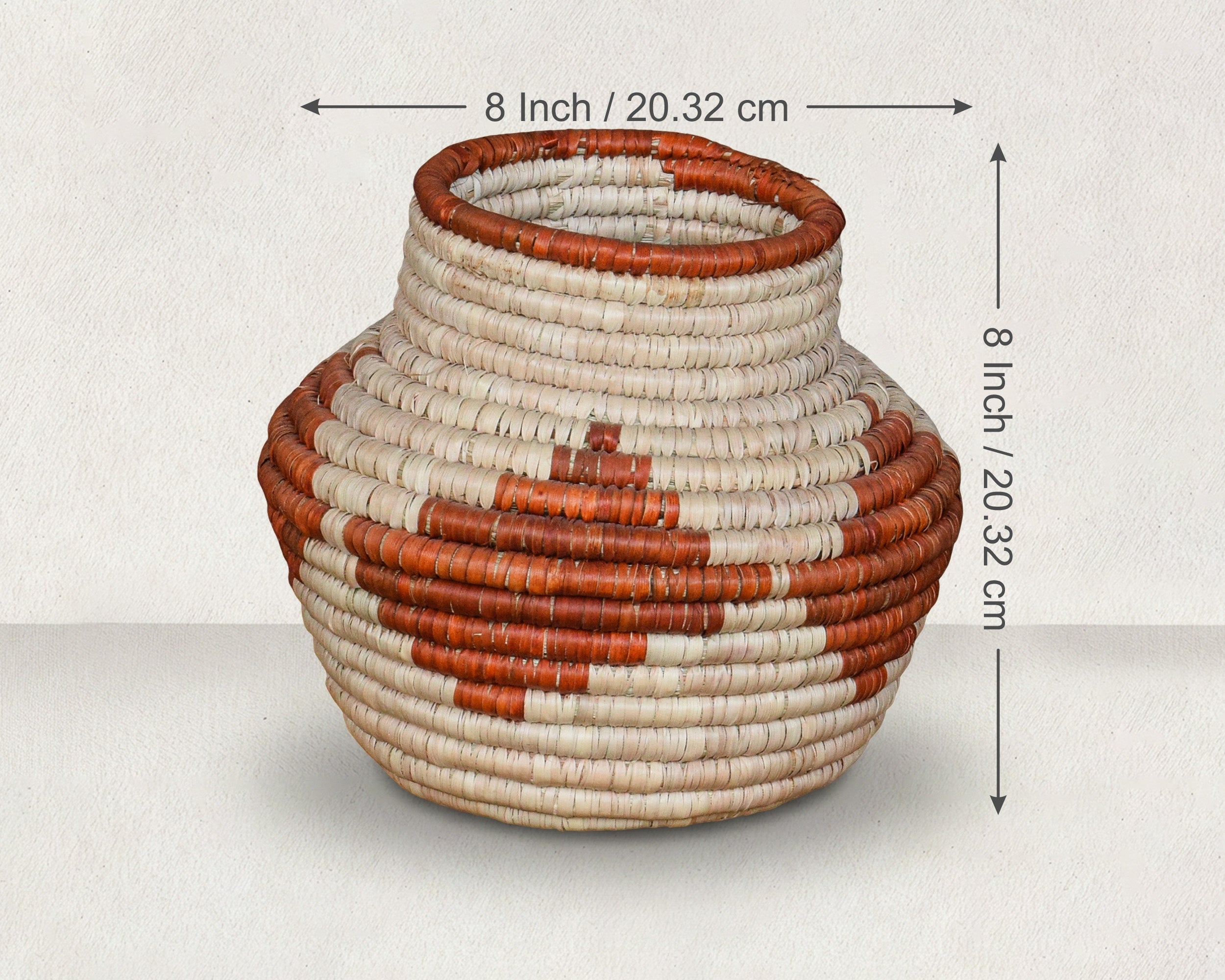 Rust Cubes Coiled Vase