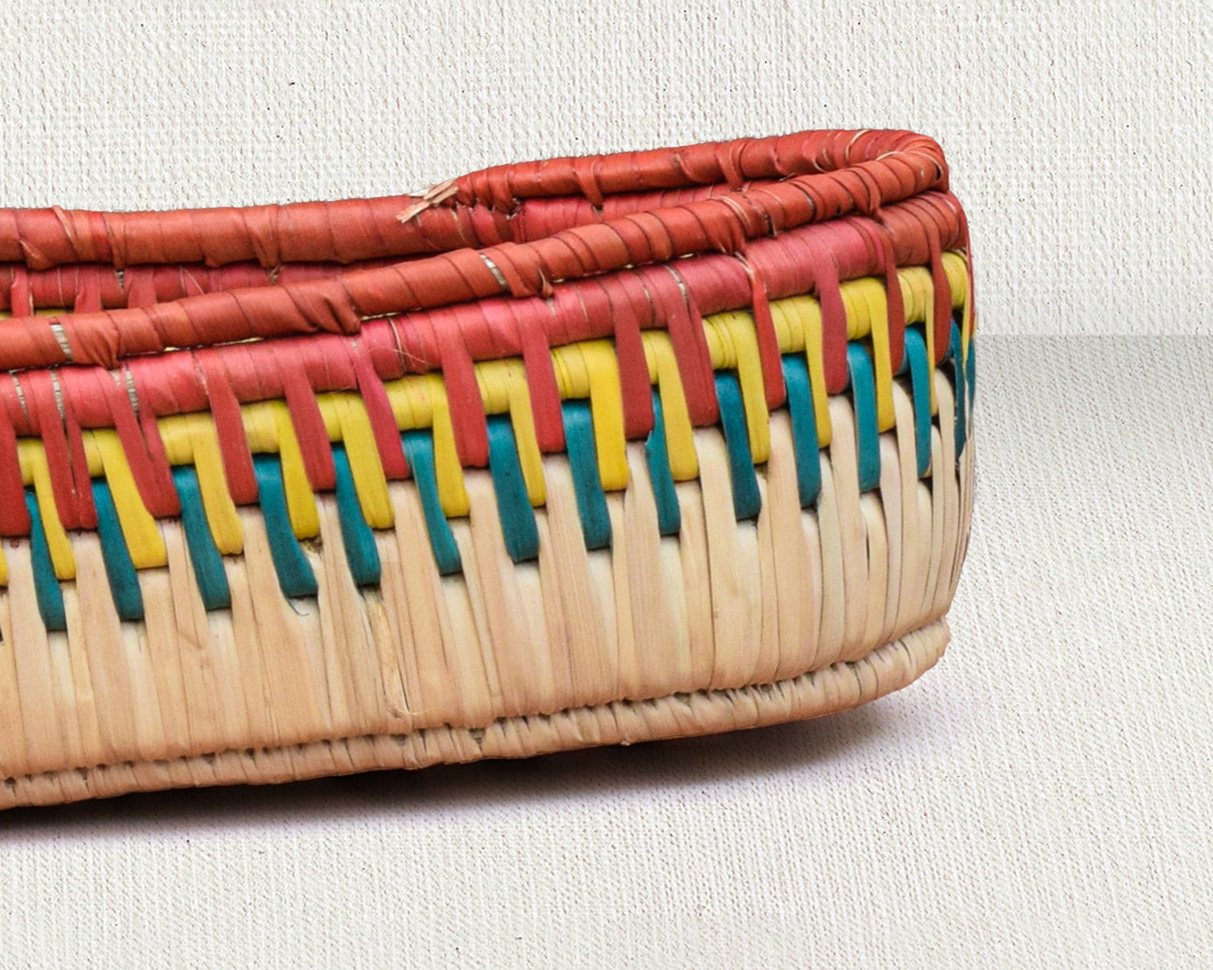 Rustic Handwoven Oval Tortilla Basket