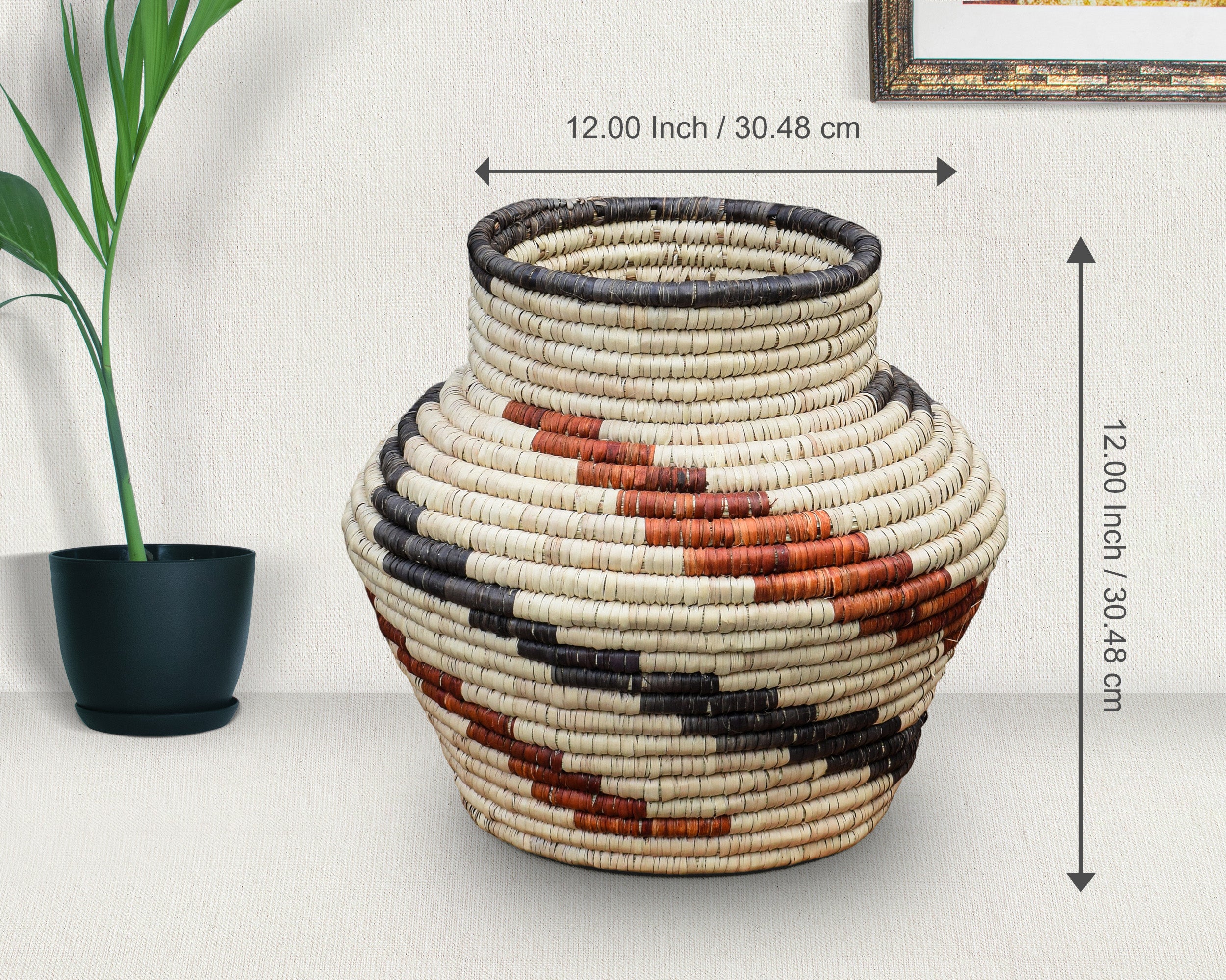Diagonal Chevrons Potter Vase