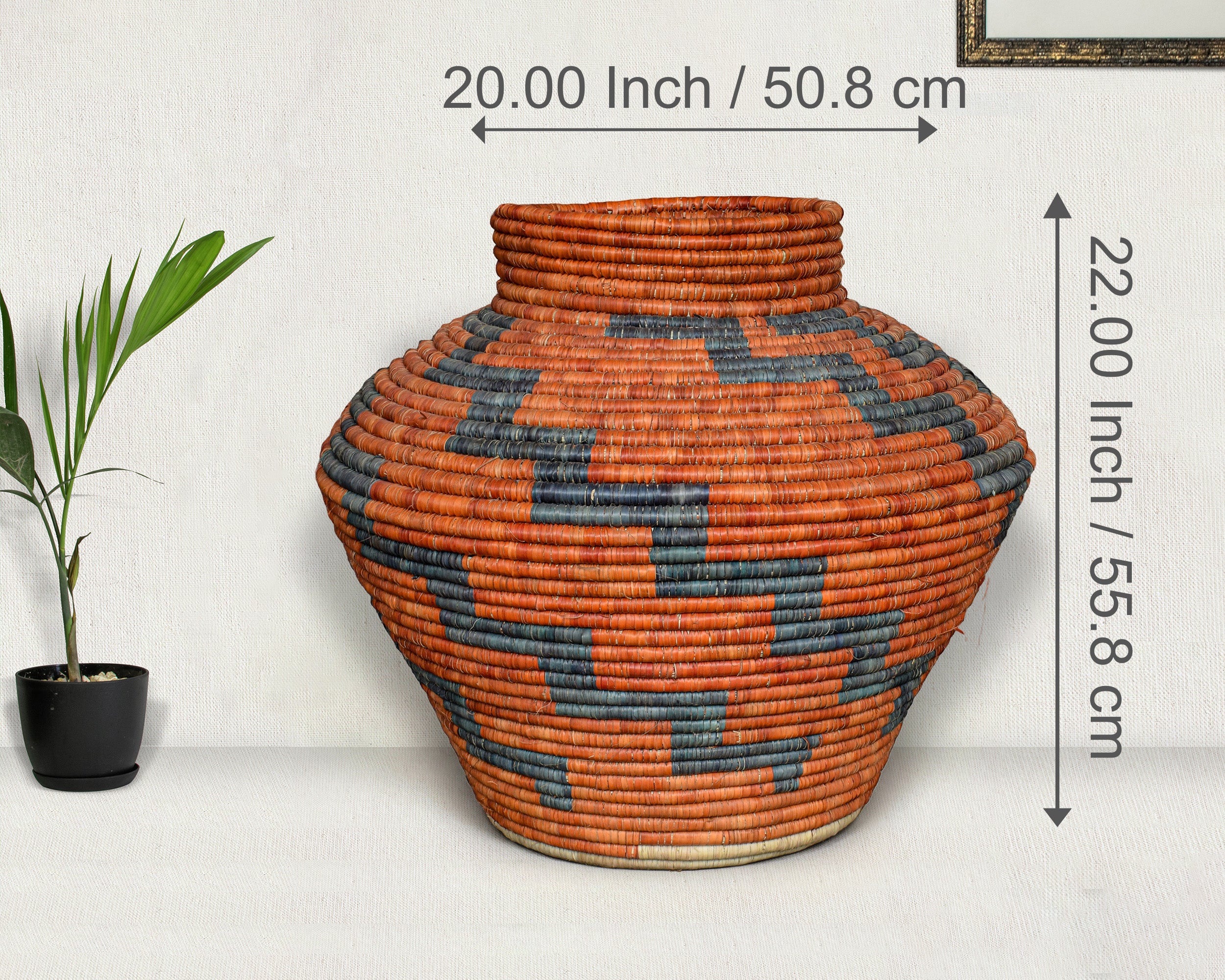 Terracotta Diamond Potter Vase I