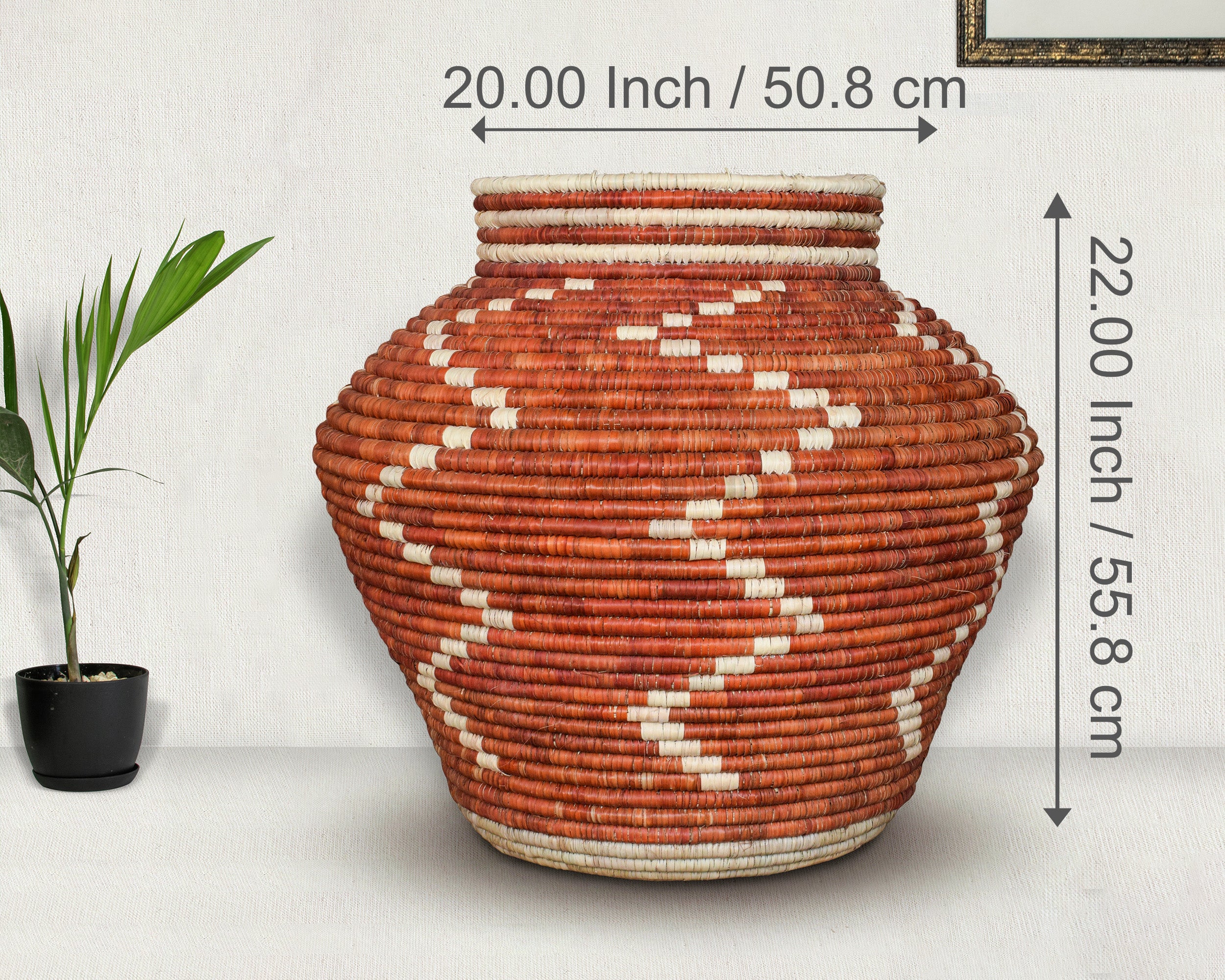 Terracotta Boho Storage Potter Basket