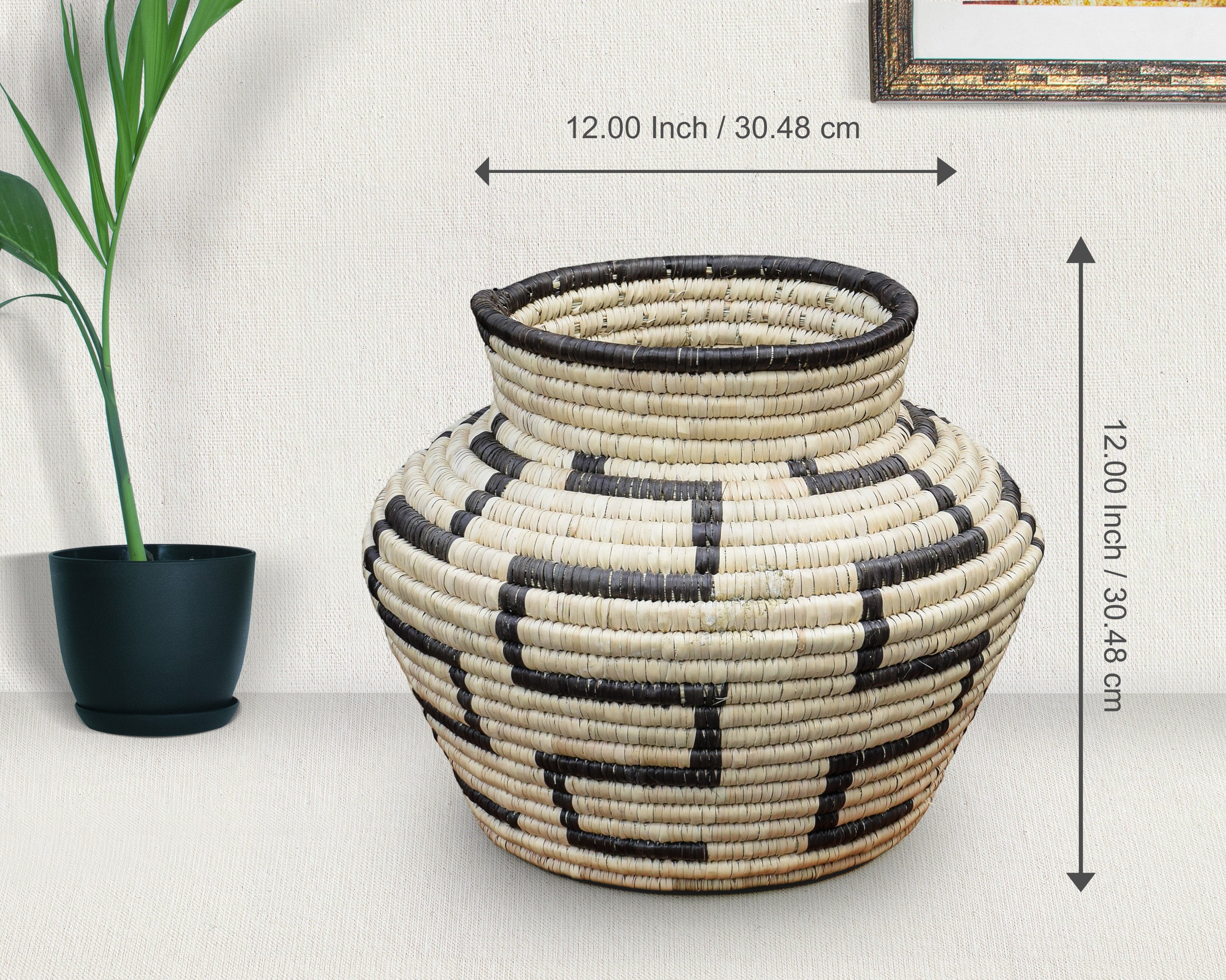 Maze Step Pattern Potter Basket