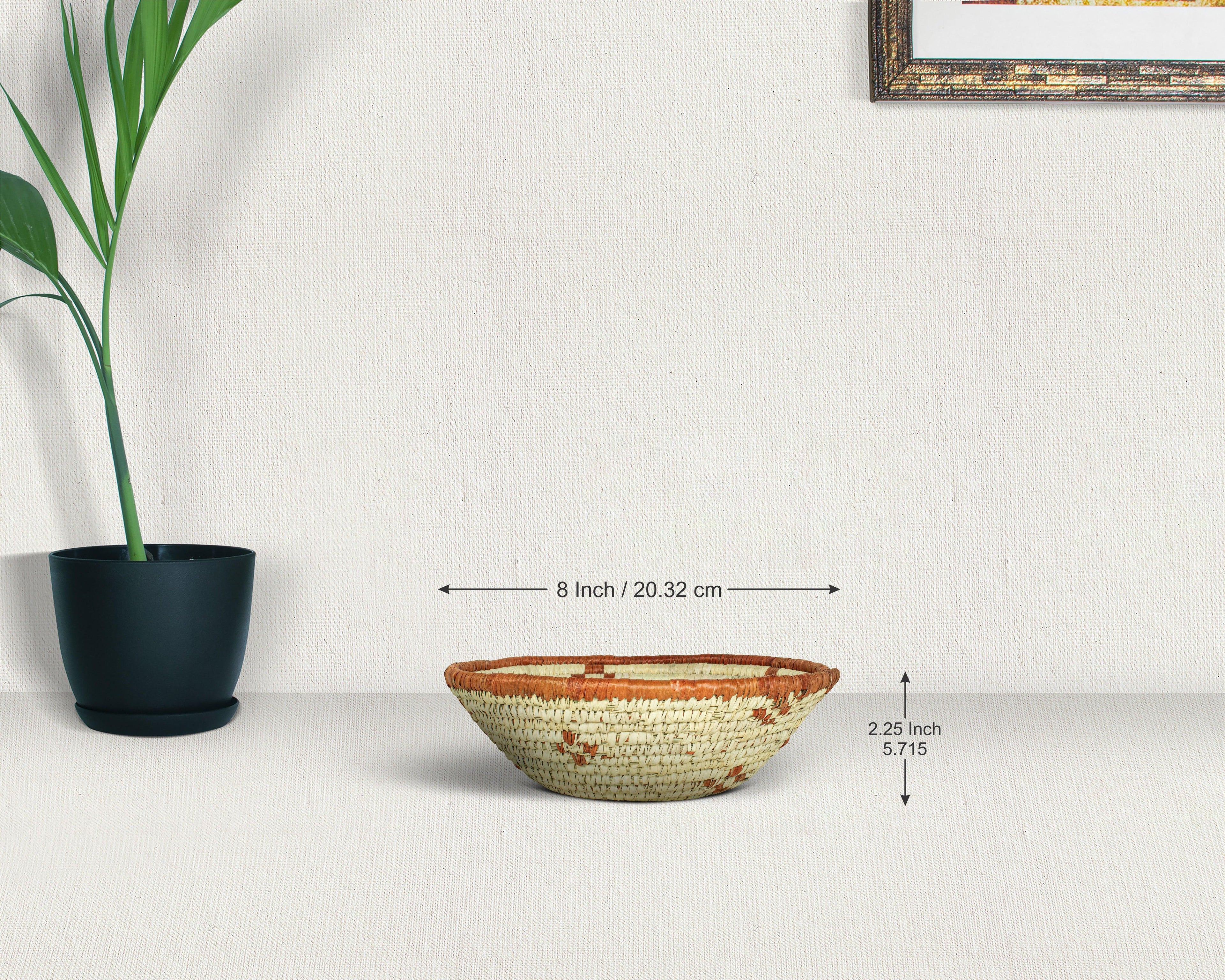 Concentric Rhythm Red Bowl Basket 8-inch LBW-407-7