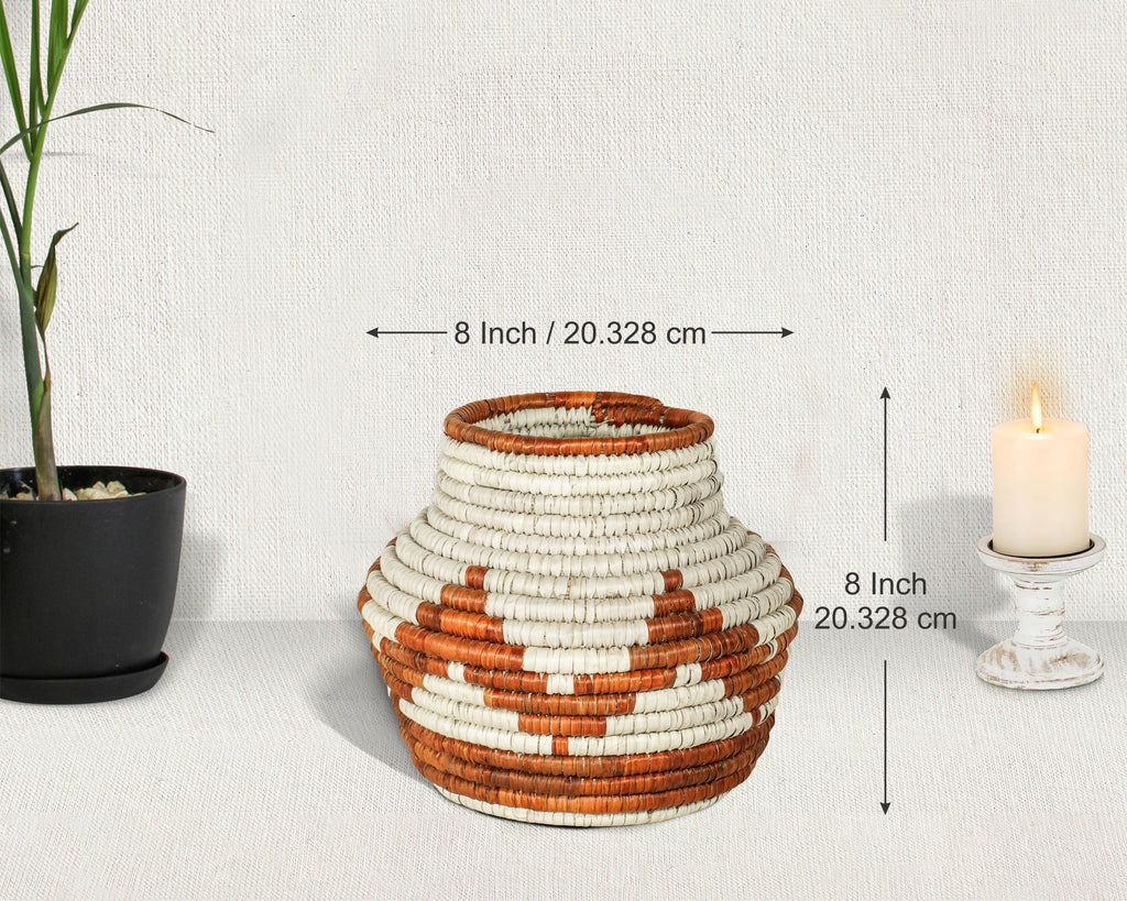 Orange Waves Vintage Potter Basket - PP-1121-8