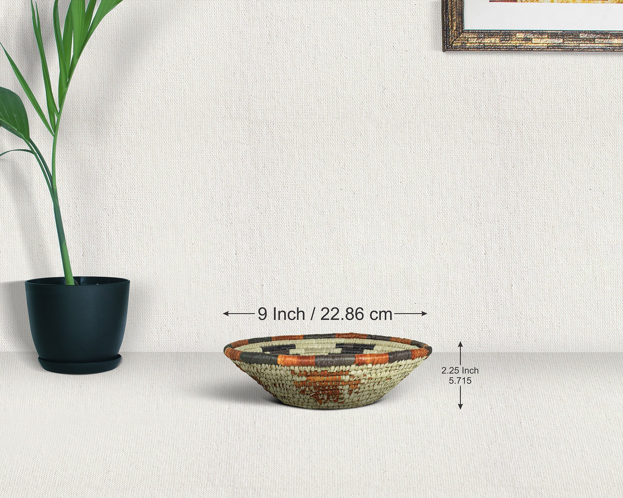 Canyon Echoes White Bowl Basket 8-inch LBW-462-7