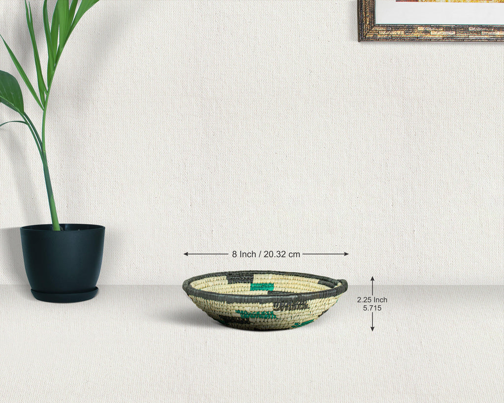 Spiral Maze Black Bowl Basket 8-inch LBW-403-7 C