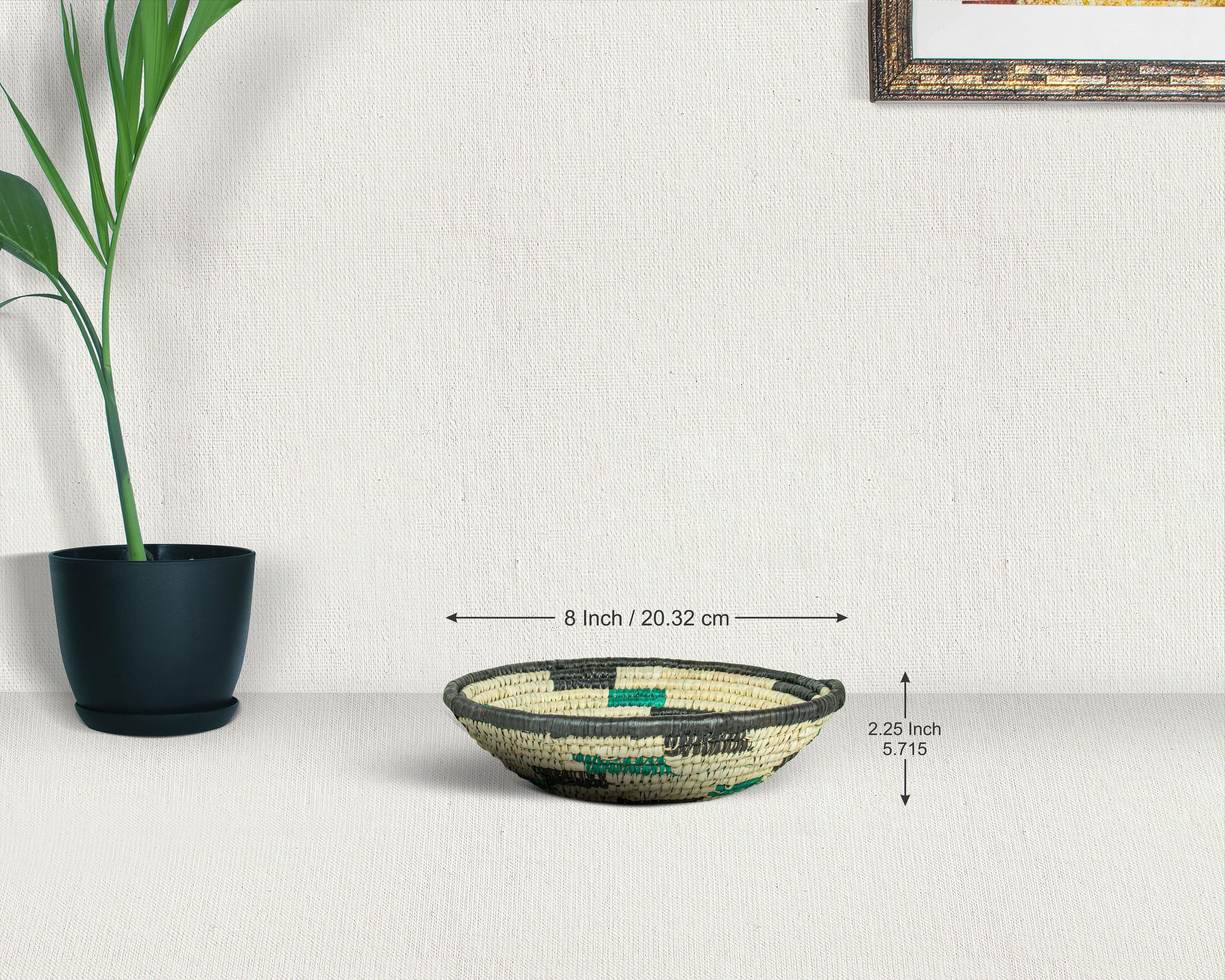 Spiral Maze Black Bowl Basket 8-inch LBW-403-7 C