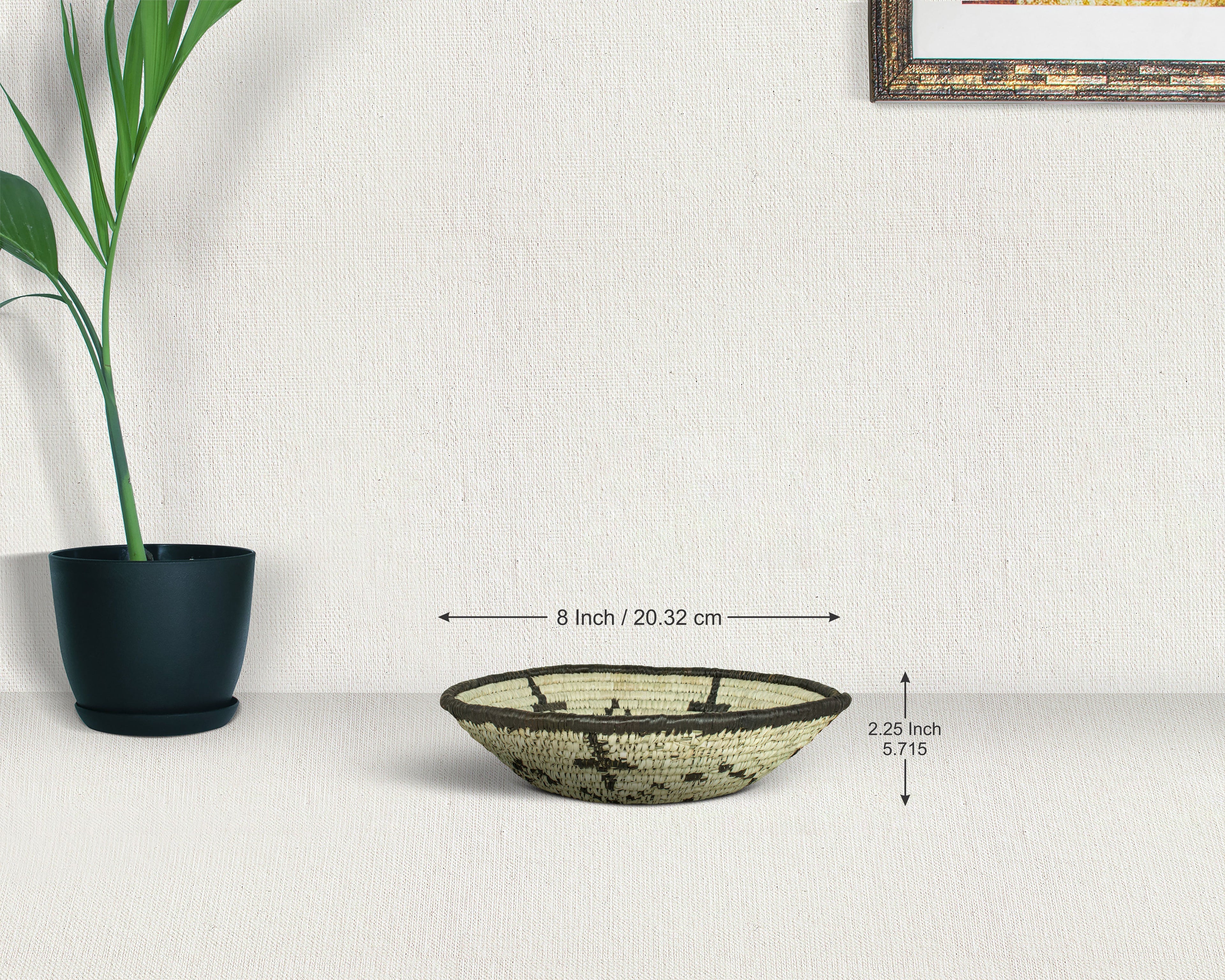 Sageblossom Black Bowl Basket 8-inch LBW-457-7