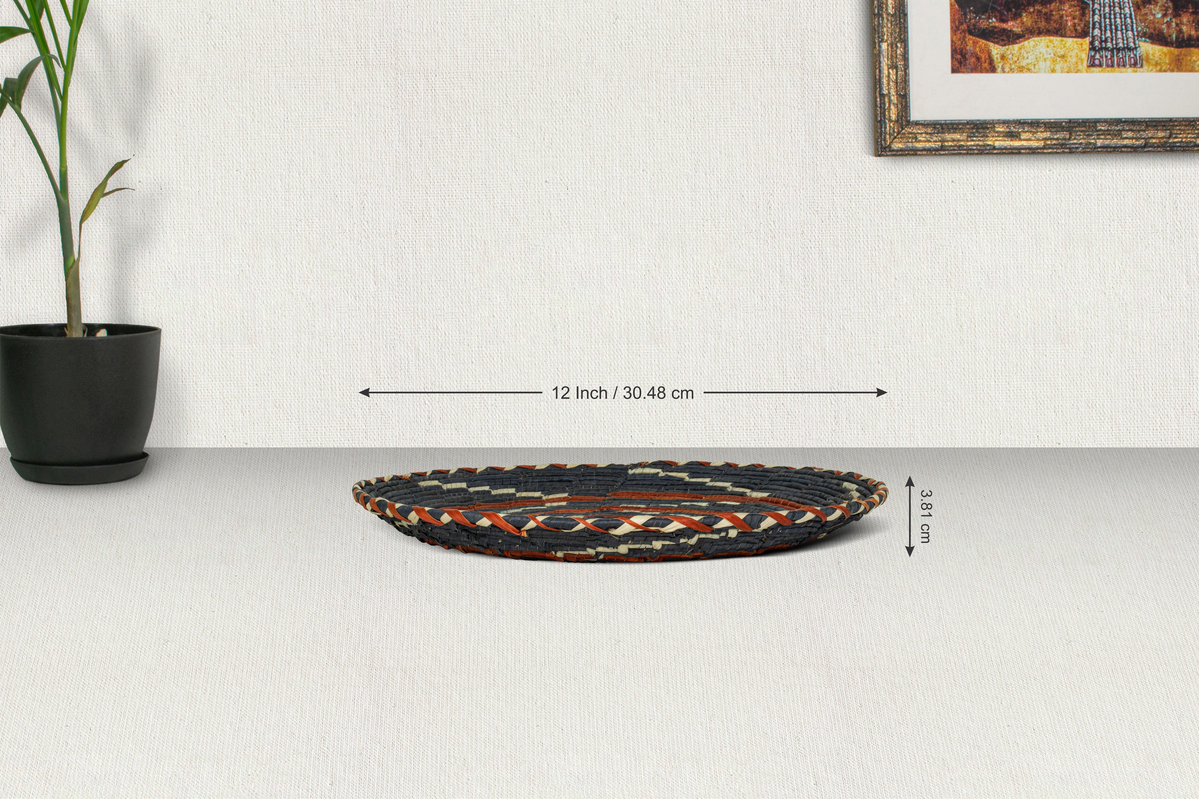 Black Wings Flat Basket 12-Inch PL-308-12 A