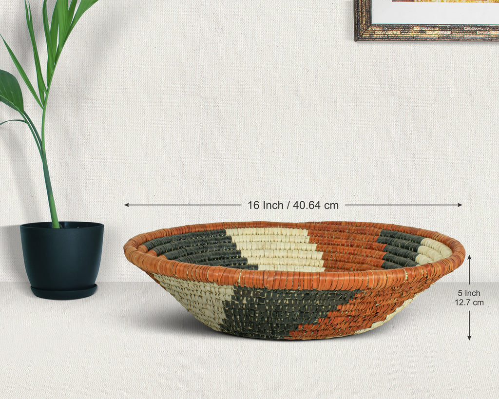 Orange Tornado Thick Coil Bowl 16-inch TB-1402-16