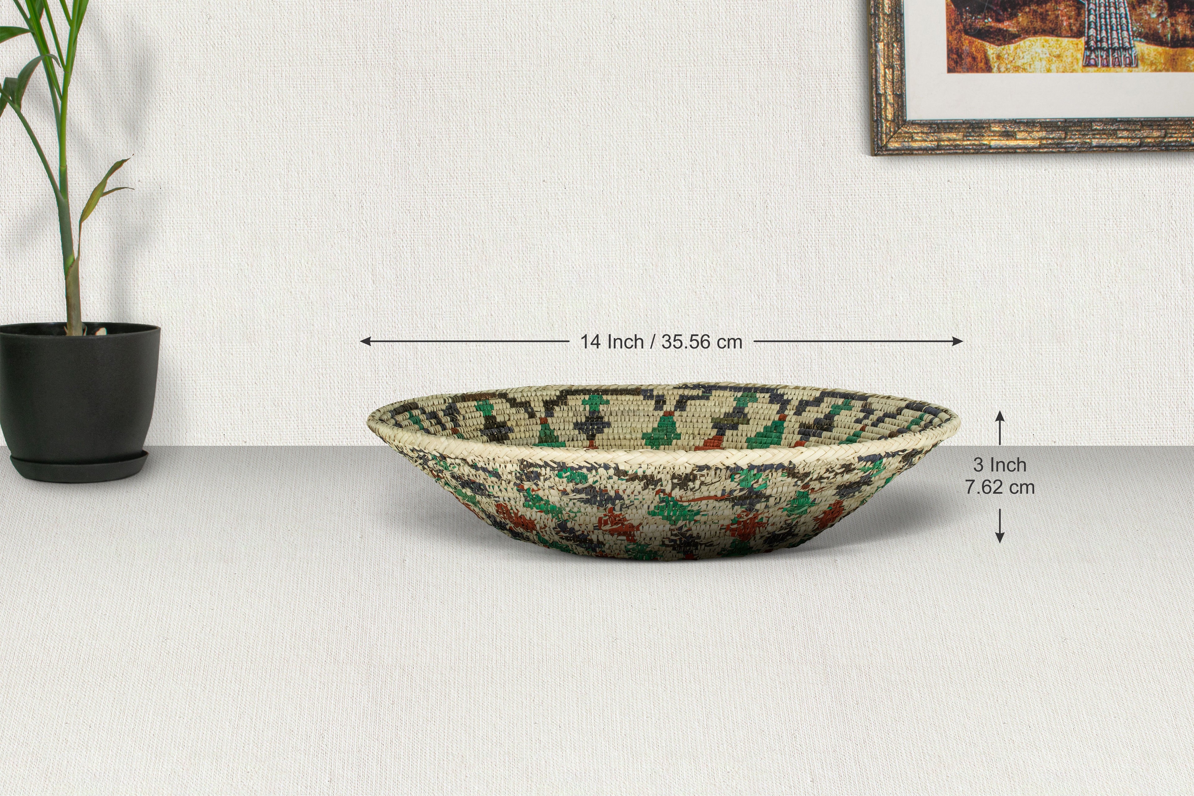 Dancing Arrows Bowl Basket 14-inch BSK-073-14