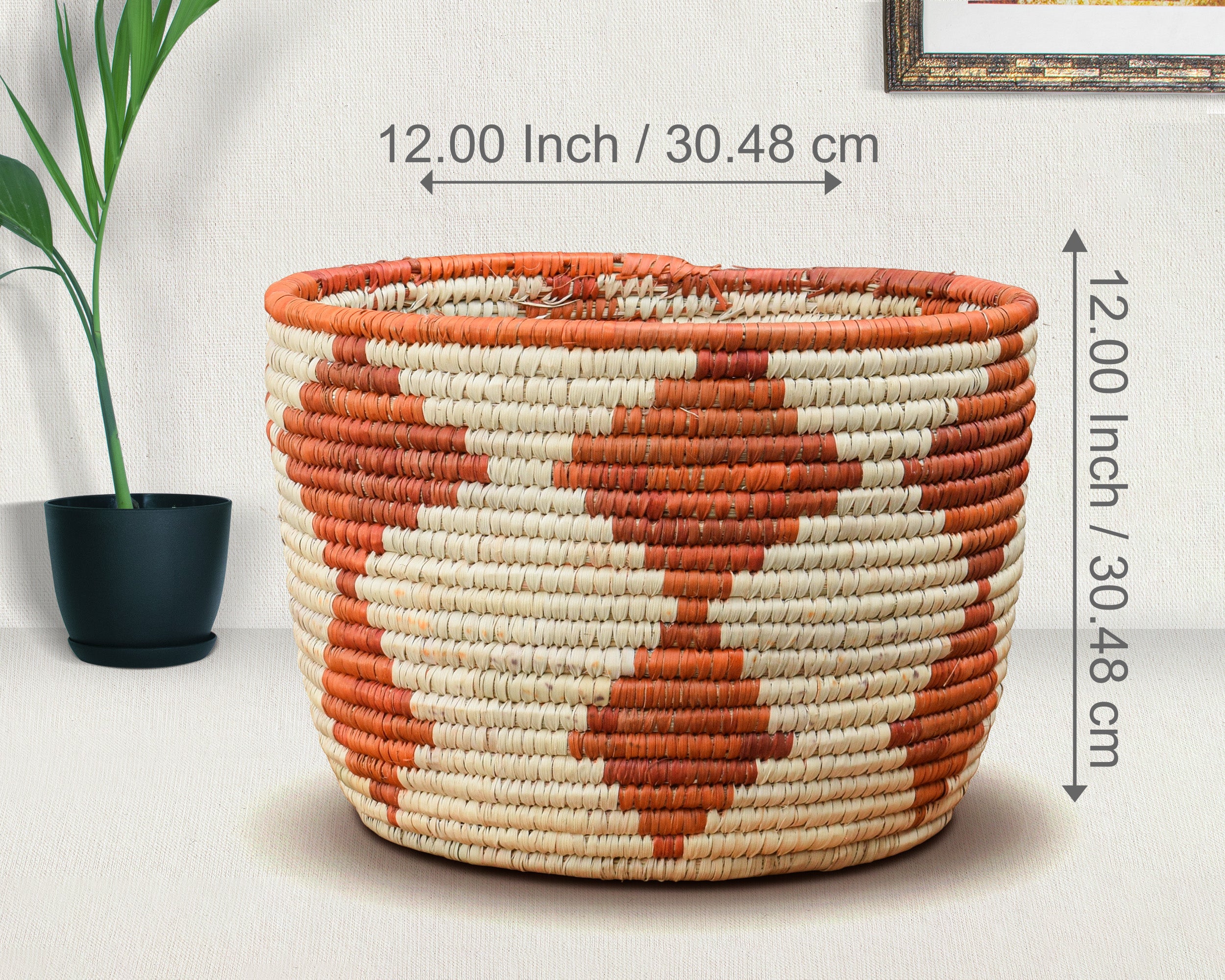 Cross Motif Planter Basket
