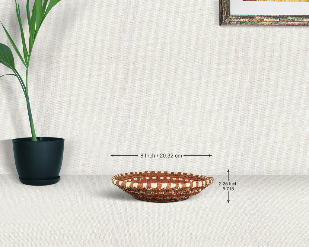 Earthen Speckle Brown Bowl Basket 8-inch LBW-456-7 A