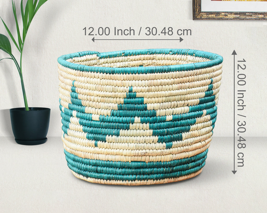 Turqouise Diamond Planter Basket