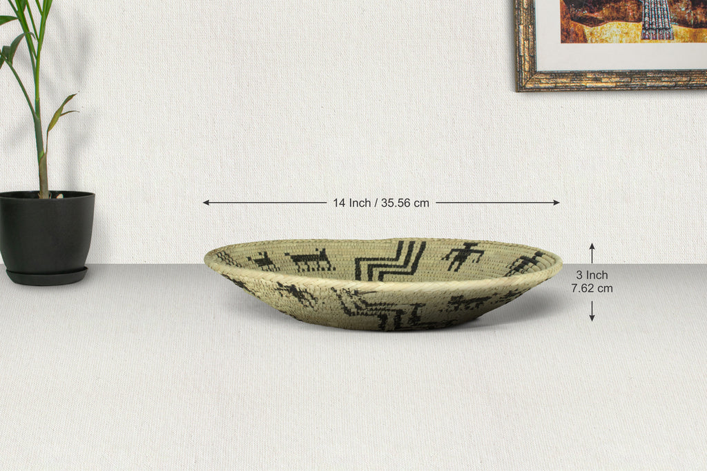 Four Men Four Dog Bowl Basket 14-inch BSK-125-15