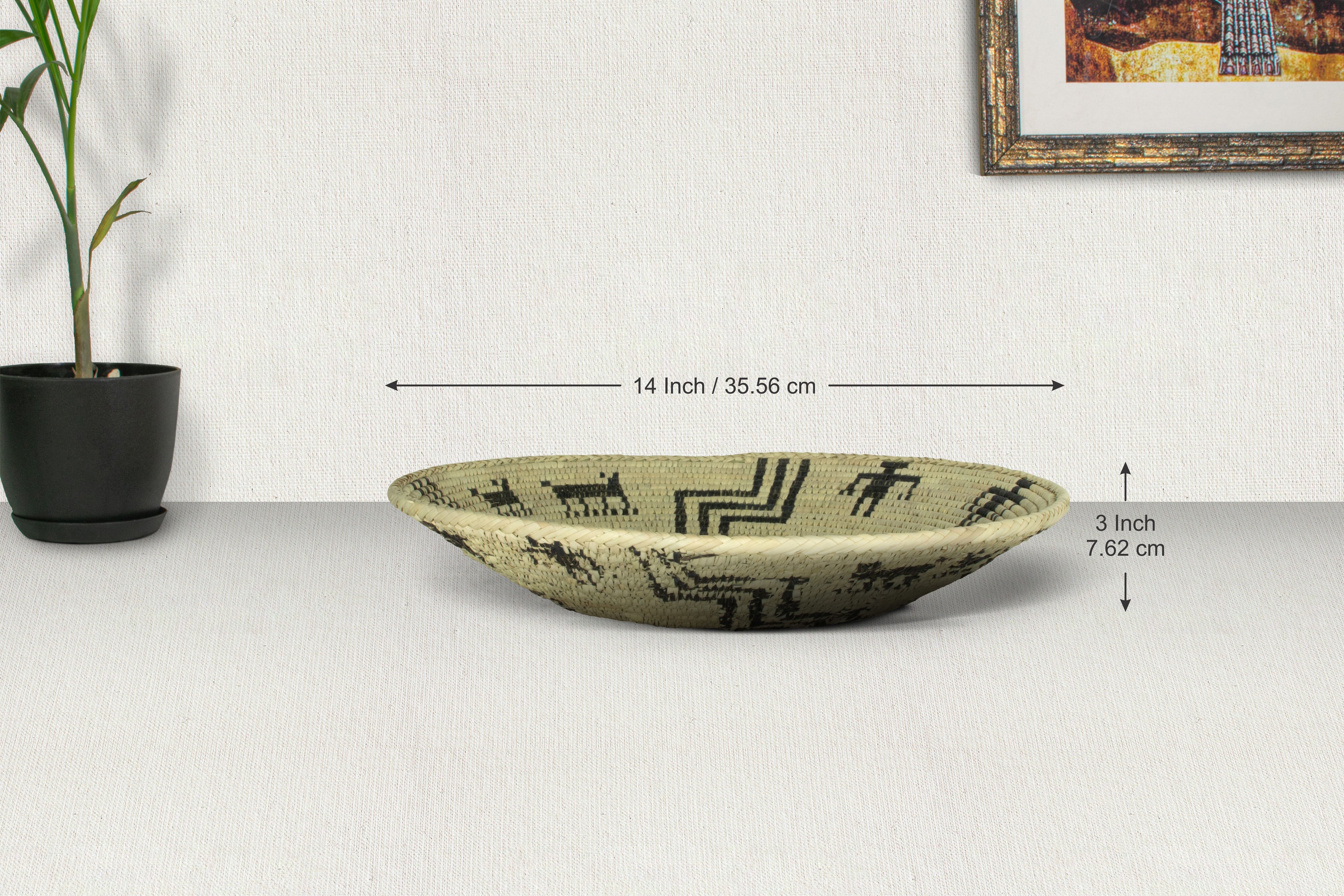 Four Men Four Dog Bowl Basket 14-inch BSK-125-15